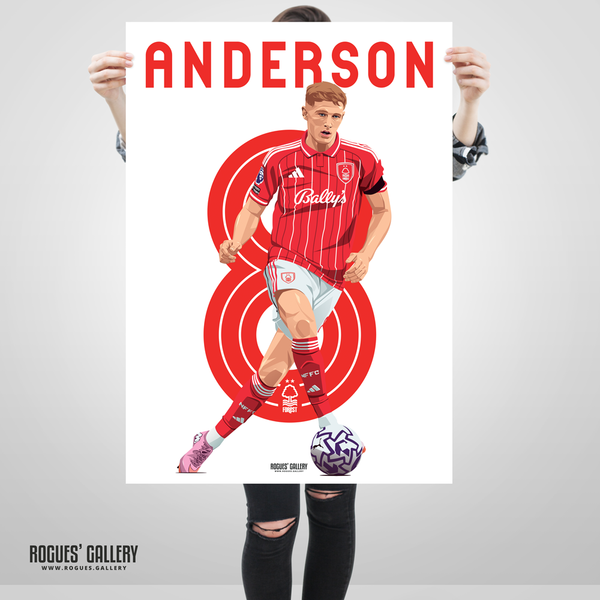 Elliot Anderson Nottingham Forest  midfielder 2025-6 poster 8 