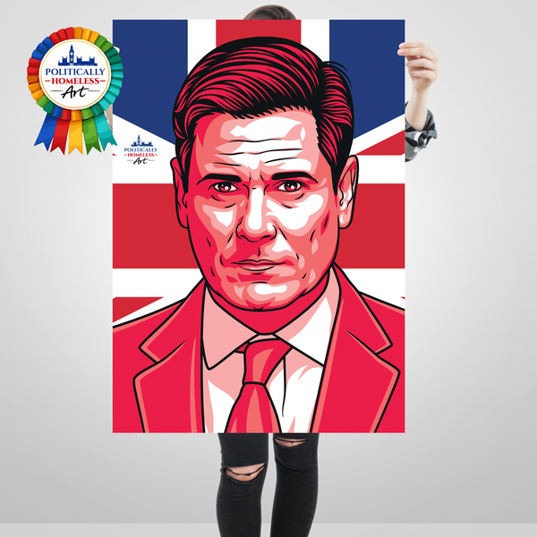 Keri Starmer Labour PM Politically Homeless signed poster