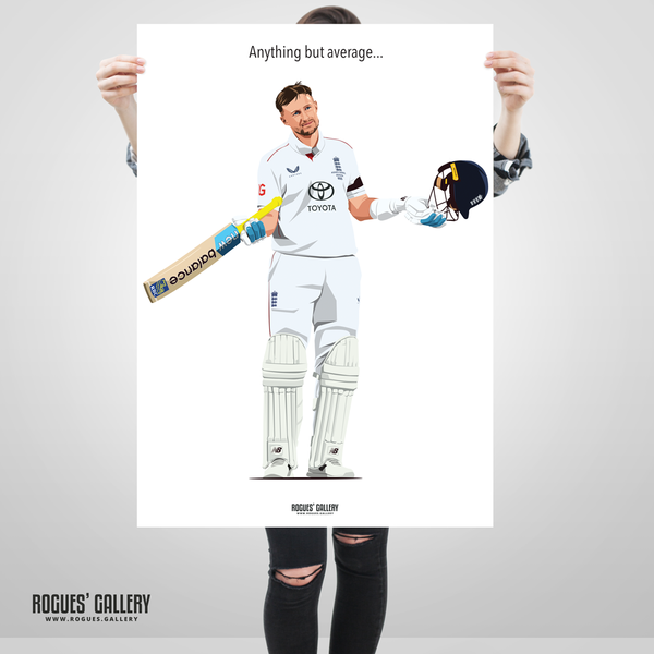 Joe Root England cricket batsman record Average poster with text