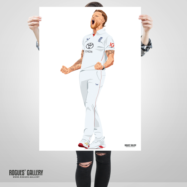 Ben Stokes England cricket Ashes captain poster
