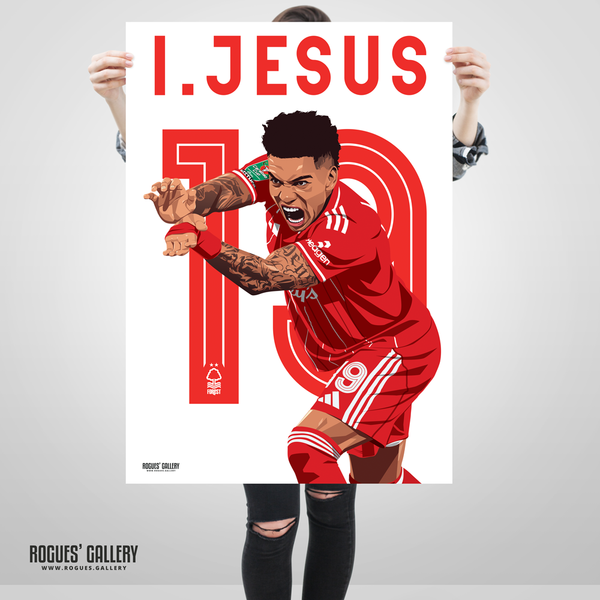 Igor Jesus goal celebration poster Nottingham Forest 19 City Ground
