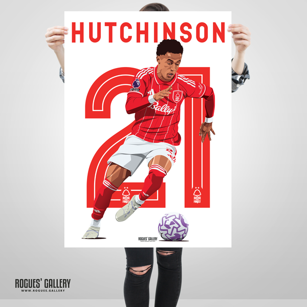 Omari Hutchinson Nottingham Forest winger 21 poster
