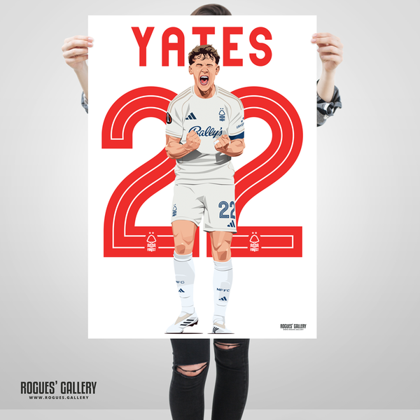 Ryan Yates Nottingham Forest poster captain goal celebration 22 City Ground