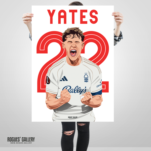 Ryan Yates Nottingham Forest captain goal poster Europa League celebration 22 
