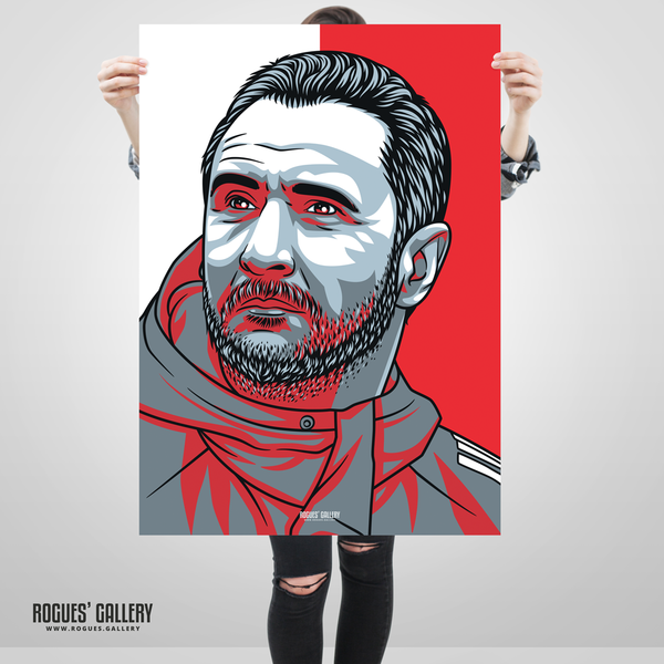 Vitor Pereira Nottingham Forest coach portrait poster City Ground