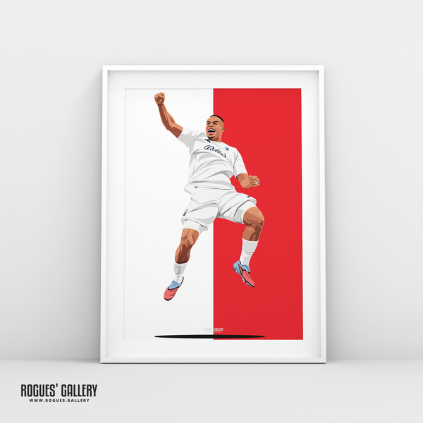 Murillo Nottingham Forest Brazil centre half A3 print Anfield goal celebration red