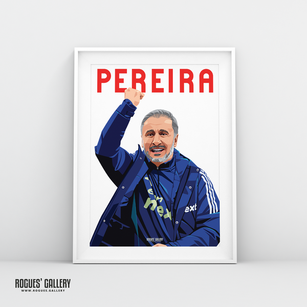 Vitor Pereira Nottingham Forest head coach boss A3 print City Ground