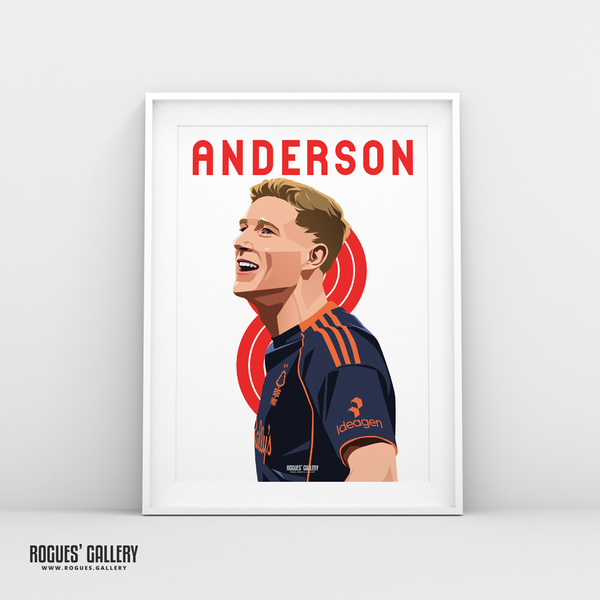 Elliot Anderson England World Cup Nottingham Forest 8 A3 print
