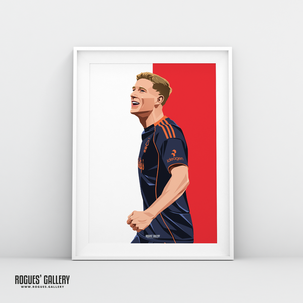 Elliot Anderson England World Cup Nottingham Forest A3 print red