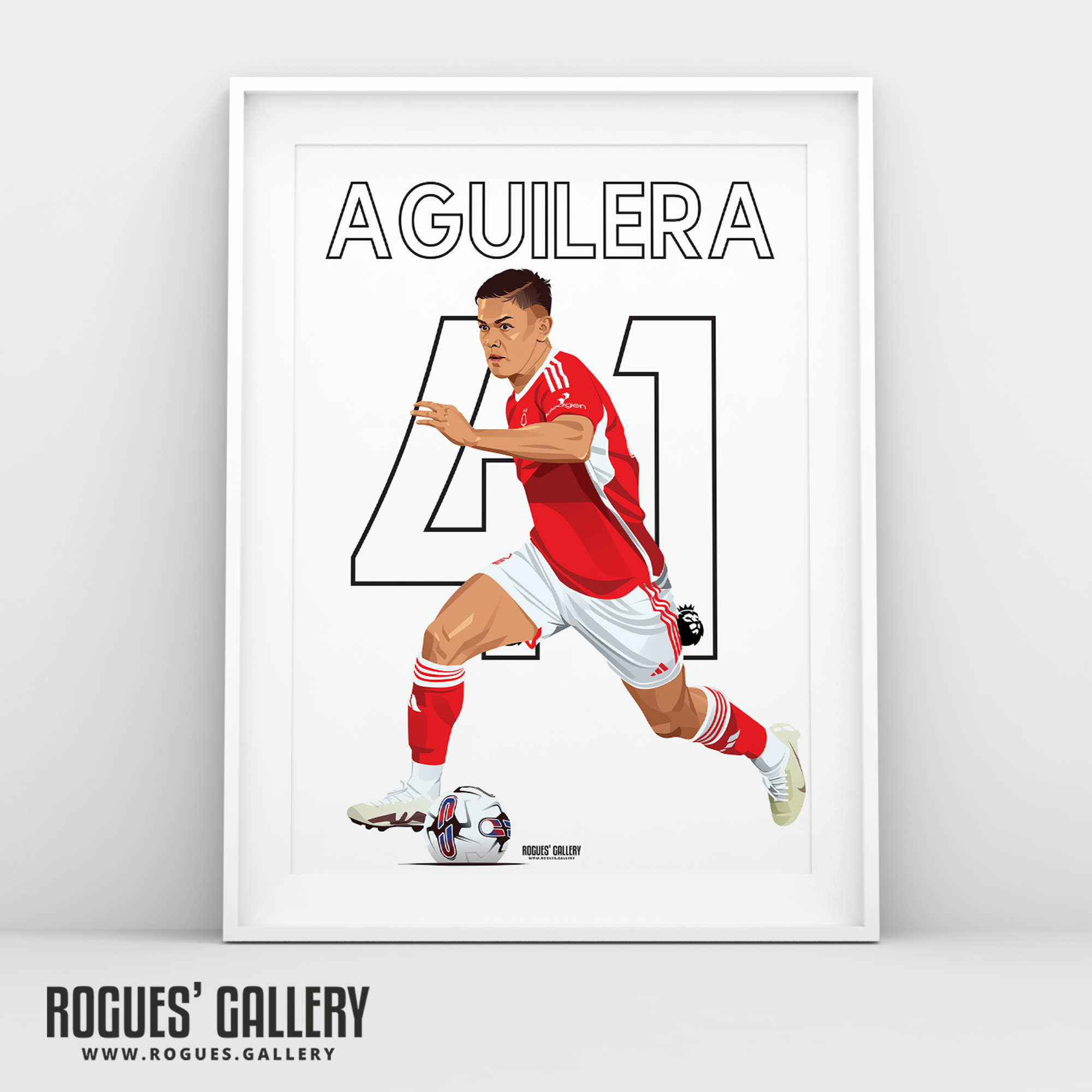 Brandon Aguilera Nottingham Forest 41 A3 print Costa Rica