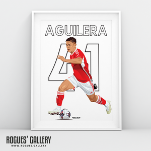 Brandon Aguilera Nottingham Forest 41 A3 print Costa Rica