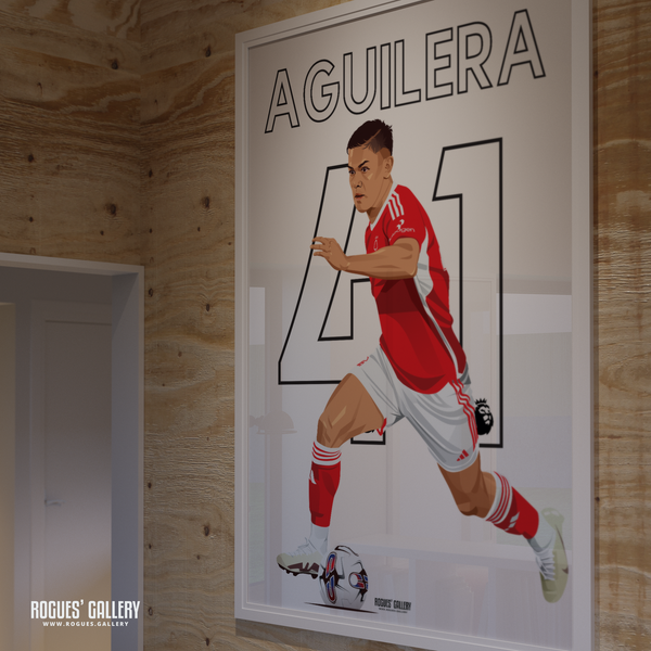 Brandon Aguilera Nottingham Forest memorabilia 41 signed poster Costa Rica