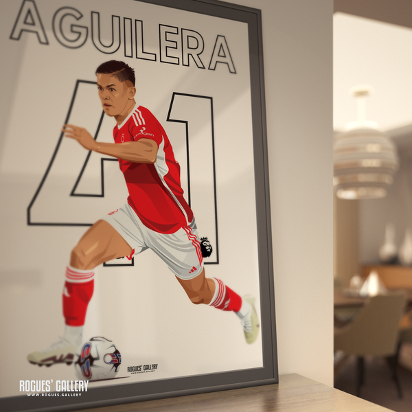 Brandon Aguilera Nottingham Forest 41 A0 print Costa Rica