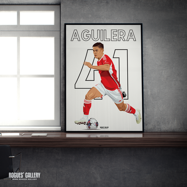 Brandon Aguilera Nottingham Forest 41 A2 print Costa Rica