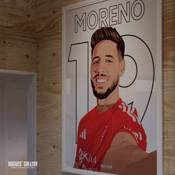 Alex Moreno Nottingham Forest full back 19 A0 print