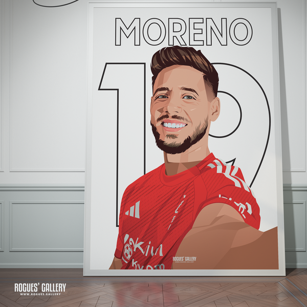 Alex Moreno Nottingham Forest poster full back 19 