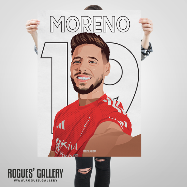 Alex Moreno Nottingham Forest poster full back 19 