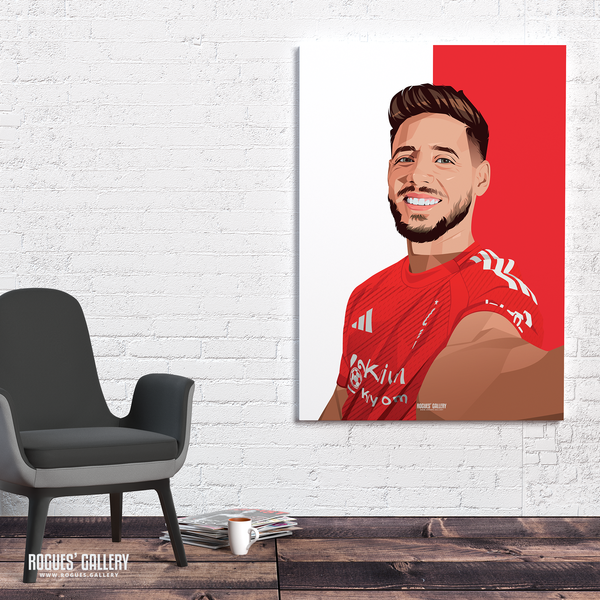 Alex Moreno Nottingham Forest full back reds poster