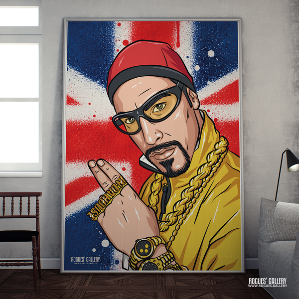 Rogues' Gallery Sacha Baron Cohen comedy icon print featuring Ali G Booyakasha!