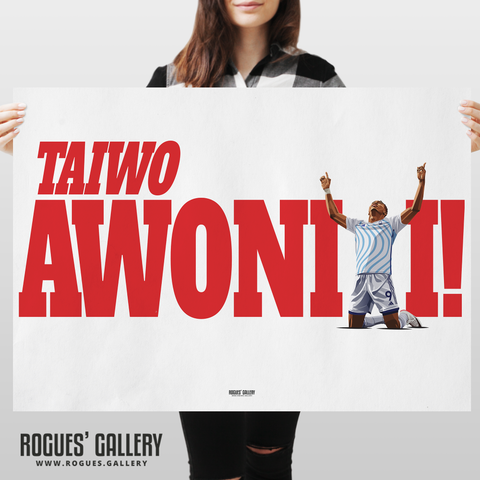 Taiwo Awoniyi Nottingham Forest striker goal celebration name A1 print