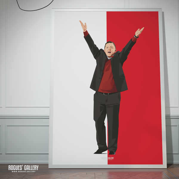 Billy Davies former Nottingham Forest manager celebration poster