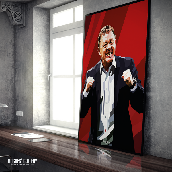 Billy Davies former Nottingham Forest manager modern A1 print