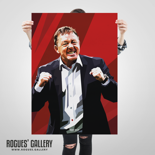 Billy Davies former Nottingham Forest manager modern poster