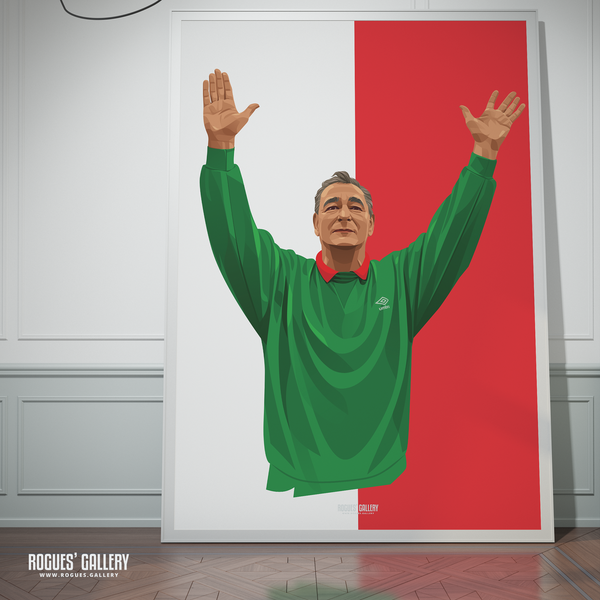 Brian Clough Nottingham Forest boss City Ground poster