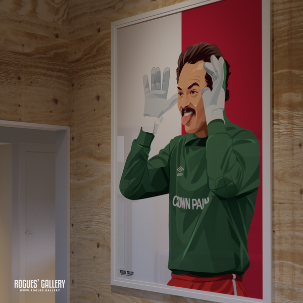 Bruce Grobbelaar Liverpool goalkeeper clown A0 print South Africa scandal