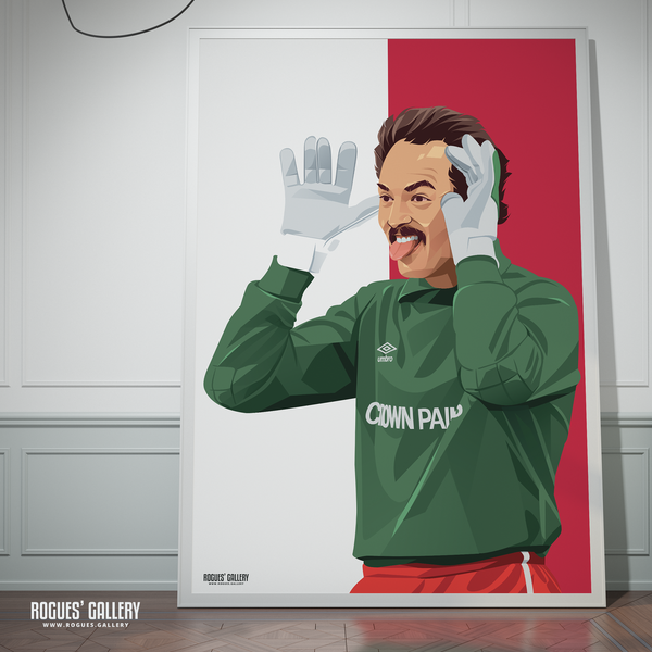 Bruce Grobbelaar Liverpool goalkeeper clown poster South Africa scandal