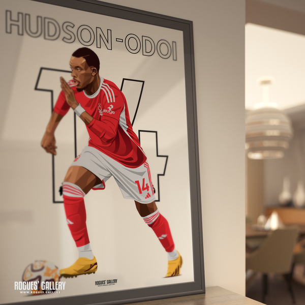 Callum Hudson-Odoi signed memorabilia Nottingham Forest winger 14 poster