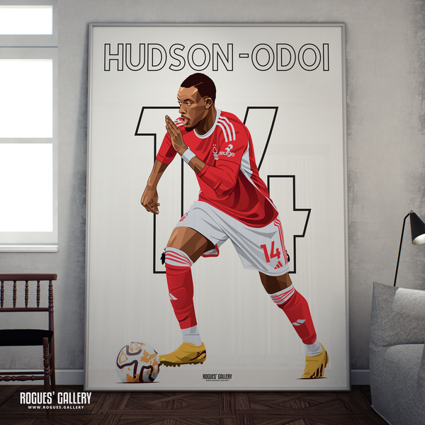 Callum Hudson-Odoi Nottingham Forest winger 14 poster framed