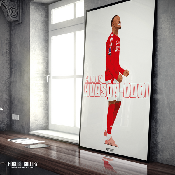 Callum Hudson-Odoi Nottingham Forest winger A1 print NFFC