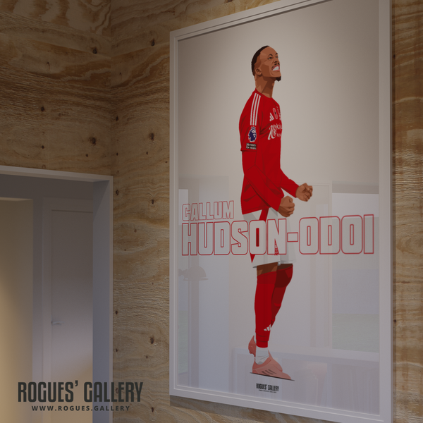 Callum Hudson-Odoi Nottingham Forest winger A0 print NFFC