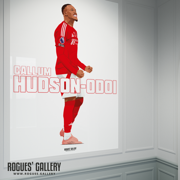 Callum Hudson-Odoi Nottingham Forest winger A2 print NFFC