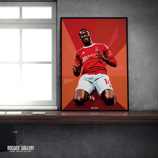 Callum Hudson-Odoi Nottingham Forest winger A2 print goal modern