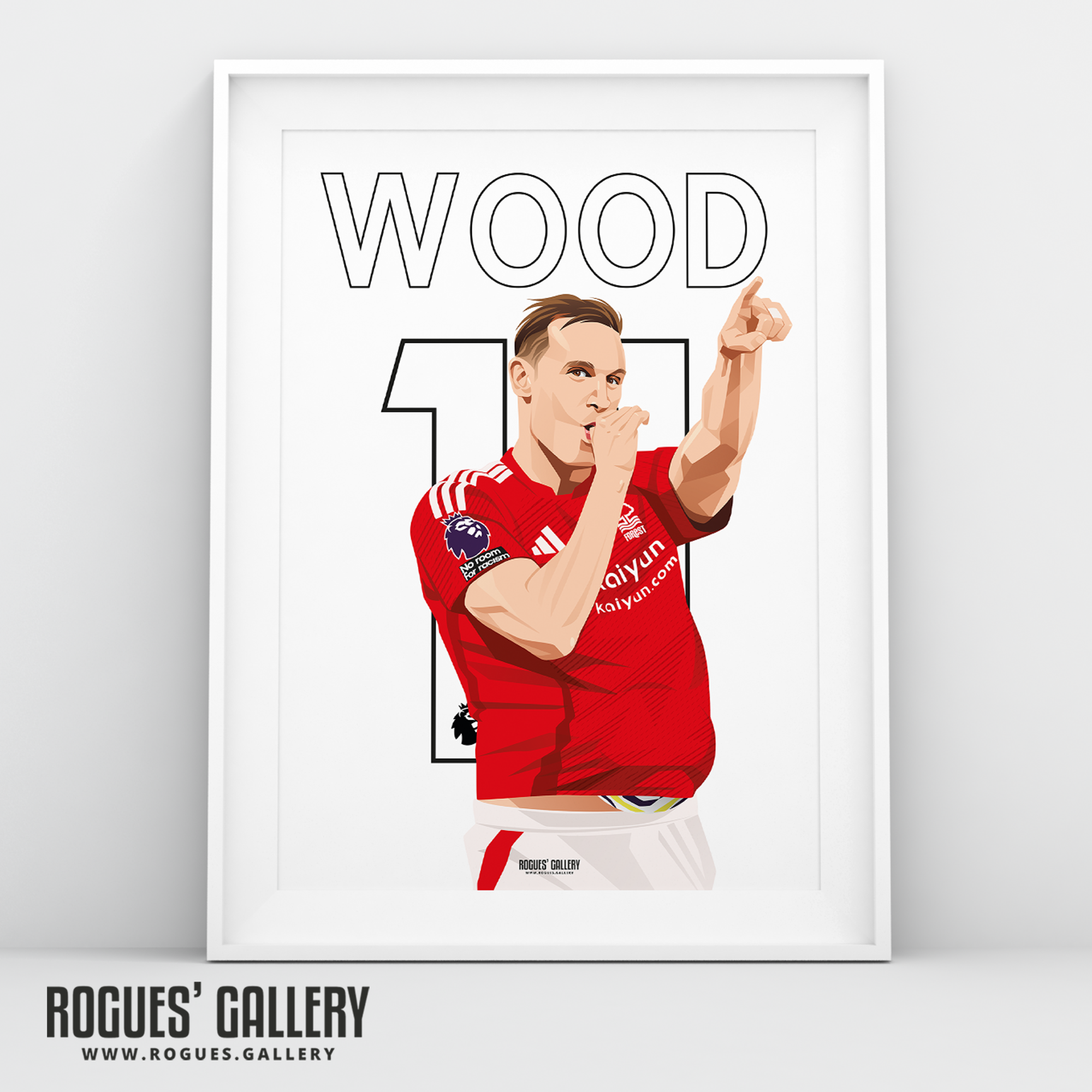 Chris Wood Nottingham Forest striker goals celebration A3 print