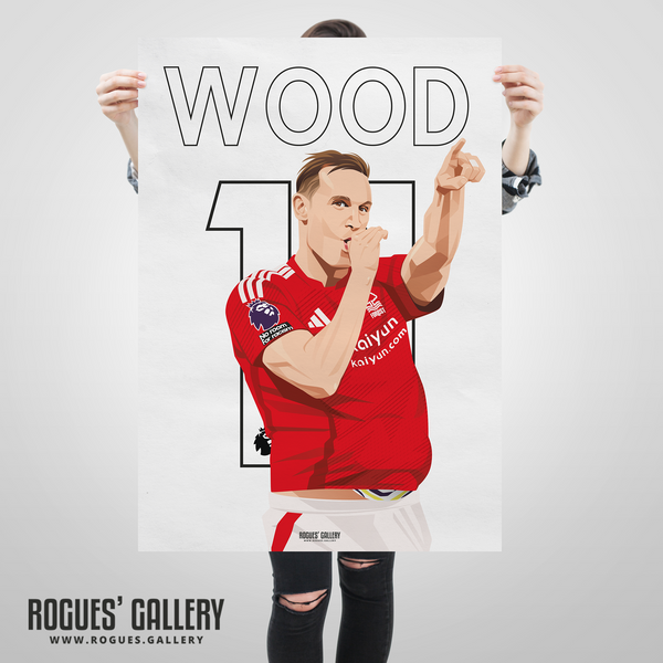 Chris Wood Nottingham Forest striker poster goals celebration 