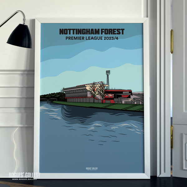 Nottingham Forest memorabilia  City Ground 2023/24 Trent poster Designed To Be Signed