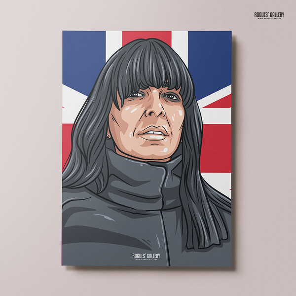 Claudia Winkleman The Traitors presenter print – A3 paper print mockup – view 5
