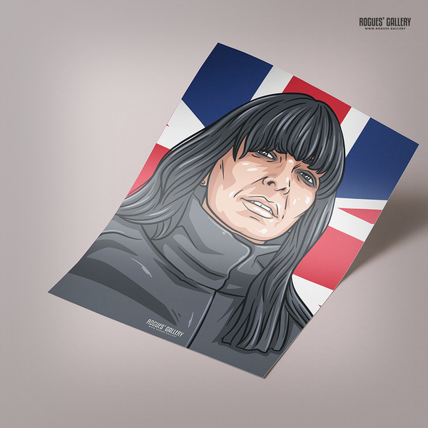 Claudia Winkleman The Traitors presenter print – A3 paper print mockup – view 3