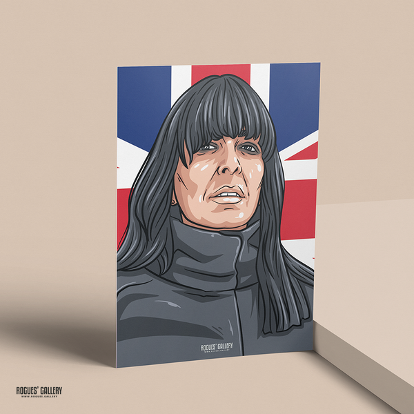 Claudia Winkleman The Traitors presenter print – A3 paper print mockup – view 2