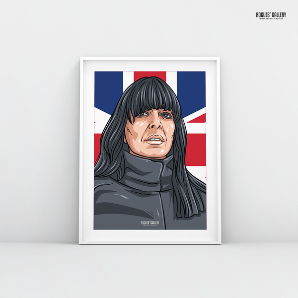 Claudia Winkleman The Traitors presenter print – framed print mockup – view 3