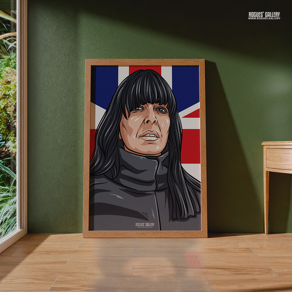 Claudia Winkleman The Traitors presenter print – framed print mockup – view 2