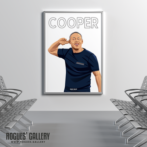 Signed Steve Cooper memorabilia head coach Nottingham Forest NN poster