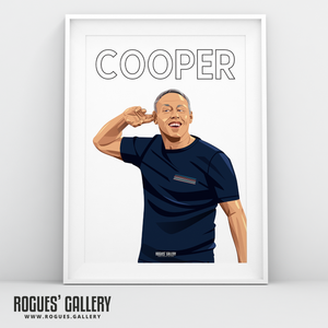 Steve Cooper head coach Nottingham Forest NN A3 print