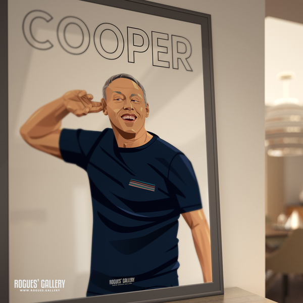 Steve Cooper head coach signed Nottingham Forest memorabilia NN poster