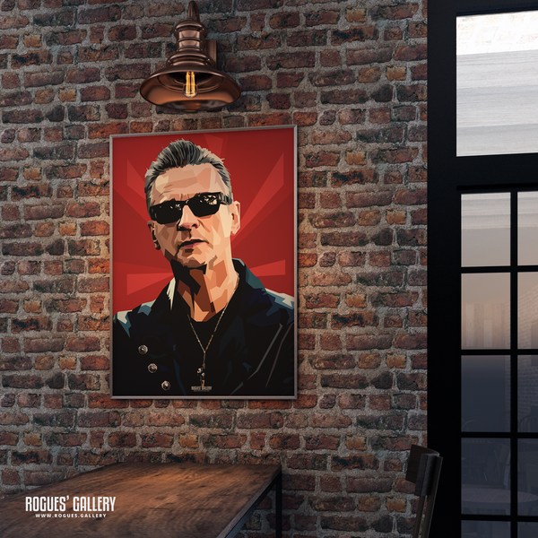 Dave Gahan signed Depeche Mode poster modern portrait  memorabilia 