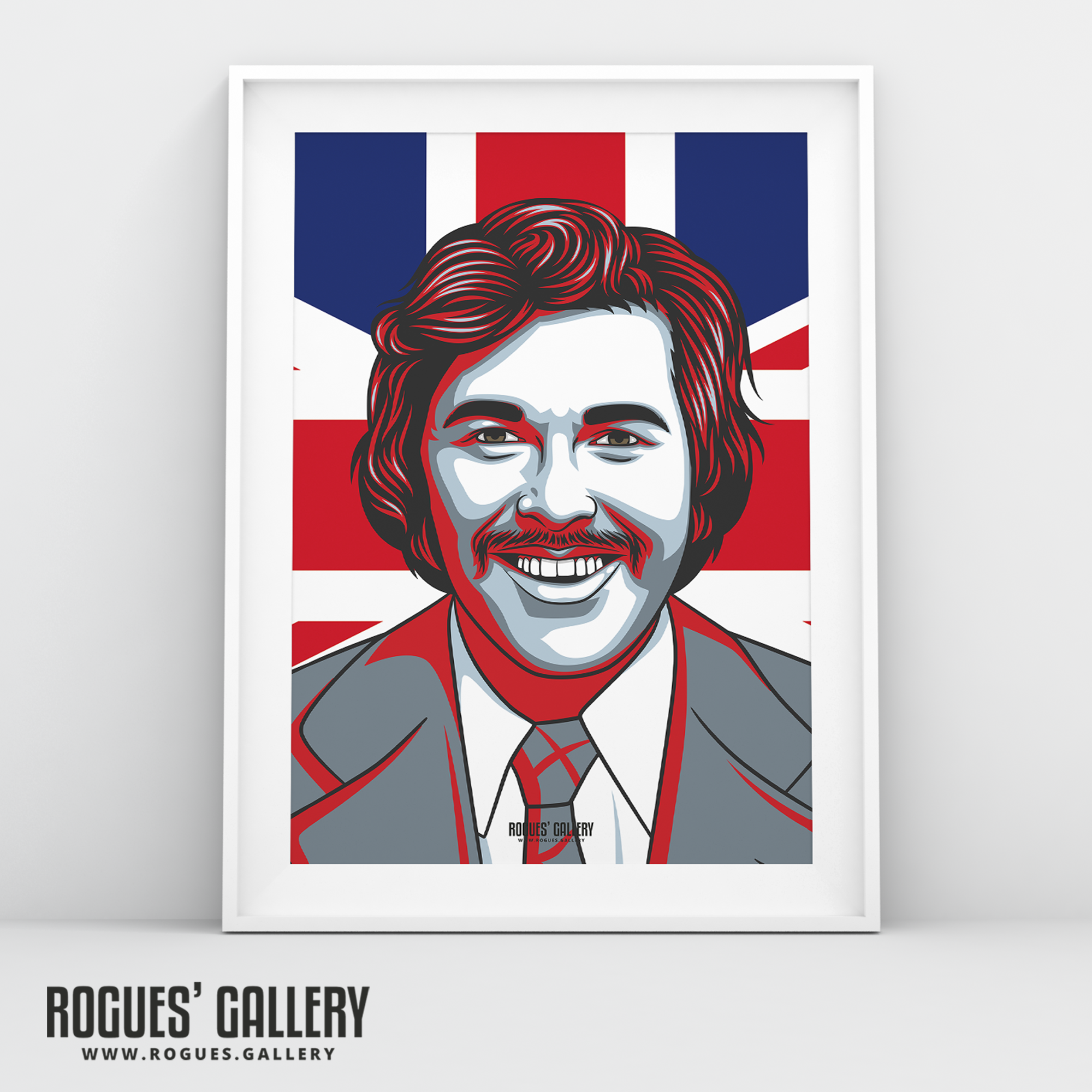 Dickie Davies World of Sport ITV TV star A3 print