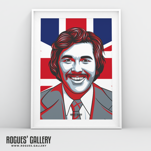 Dickie Davies World of Sport ITV TV star A3 print